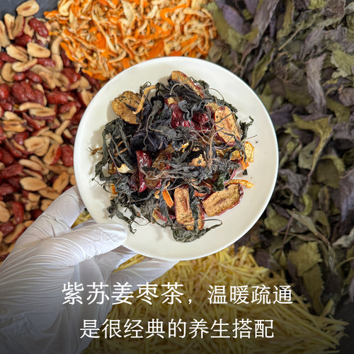 养生经典搭配紫苏姜枣茶