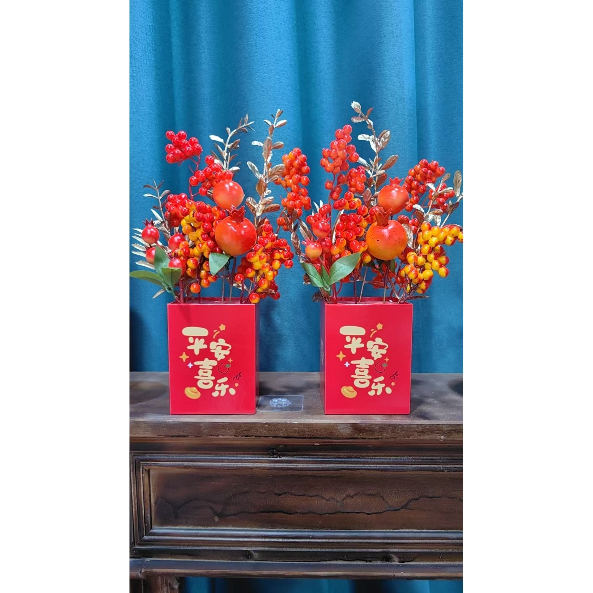 2026福利平安喜乐石榴摆件福桶新年装饰马年搬家乔迁开业红果,家居饰品,桌面摆件,淘宝优惠券,粉丝福利购,淘宝优惠卷