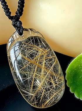 天然水晶吊坠钛晶吊坠巴西发晶吊坠挂件清透全净体生日礼物男女款