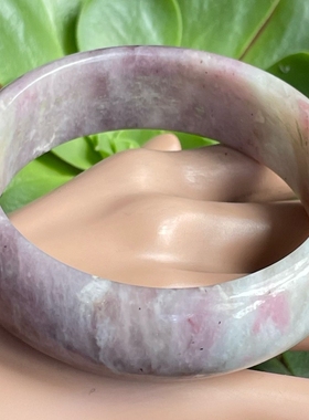 天然水晶手镯梅花碧玺手镯镯子女一物一图原石手镯生日礼物民族风