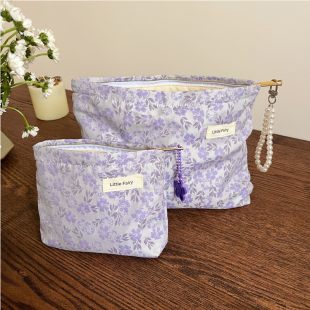 2026新款小清新化妆包女大容量卫生巾收纳袋口红化妆品便携洗漱包