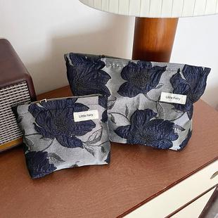 高级感化妆包女旅行便携大容量洗漱包外出拉链随身杂物双层收纳包