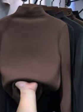 儿童半高领德绒打底衫秋冬男女童内搭保暖上衣中大童外穿长袖t恤