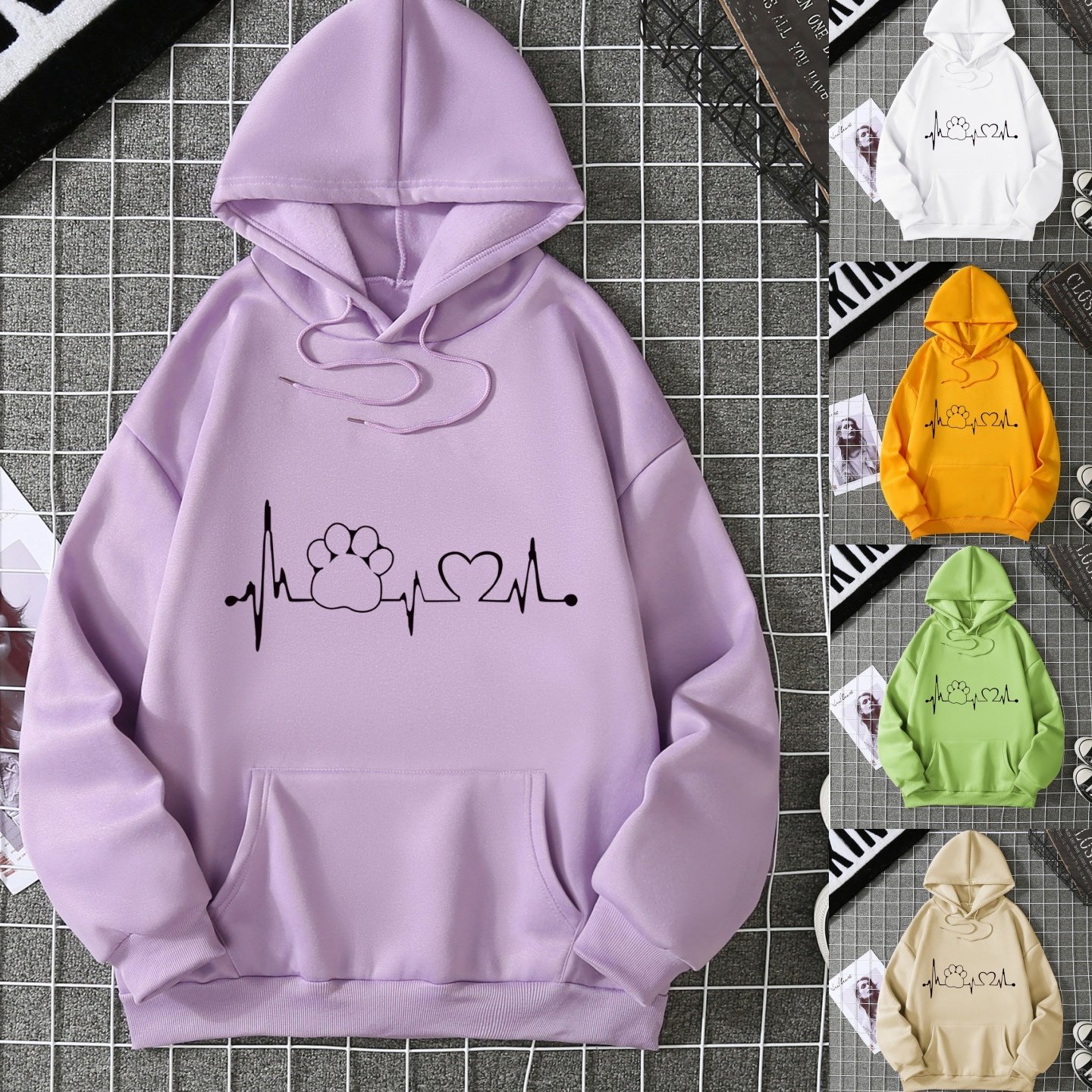 明鑫实拍大码连帽卫衣2025新款秋冬oversize宽松加绒慵懒风上衣潮