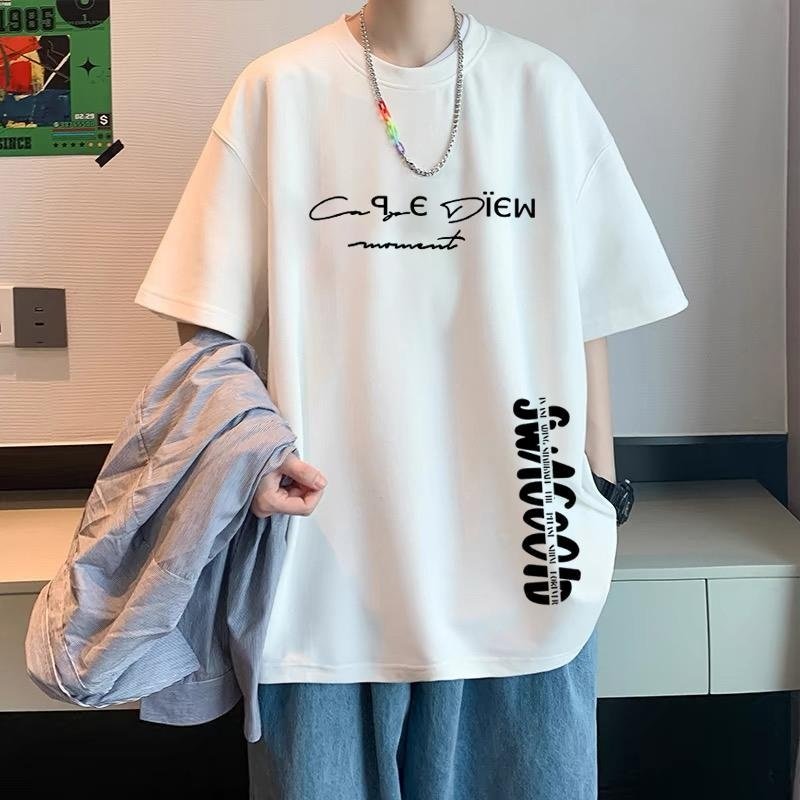 特大码300斤胖子美式古着100%纯棉夏季百搭宽松休闲韩版T恤上衣男