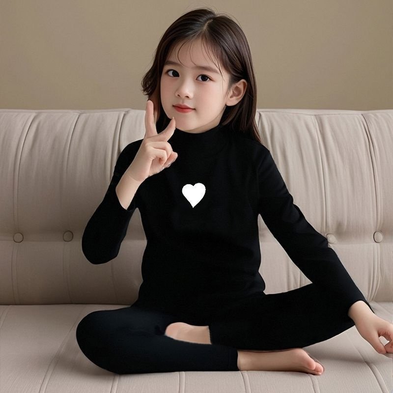 2025年秋冬女童半高领德绒秋衣秋裤套装中大童冬天保暖居家服套装,童装/婴儿装/亲子装,儿童运动套装,淘宝优惠券,粉丝福利购,淘宝优惠卷