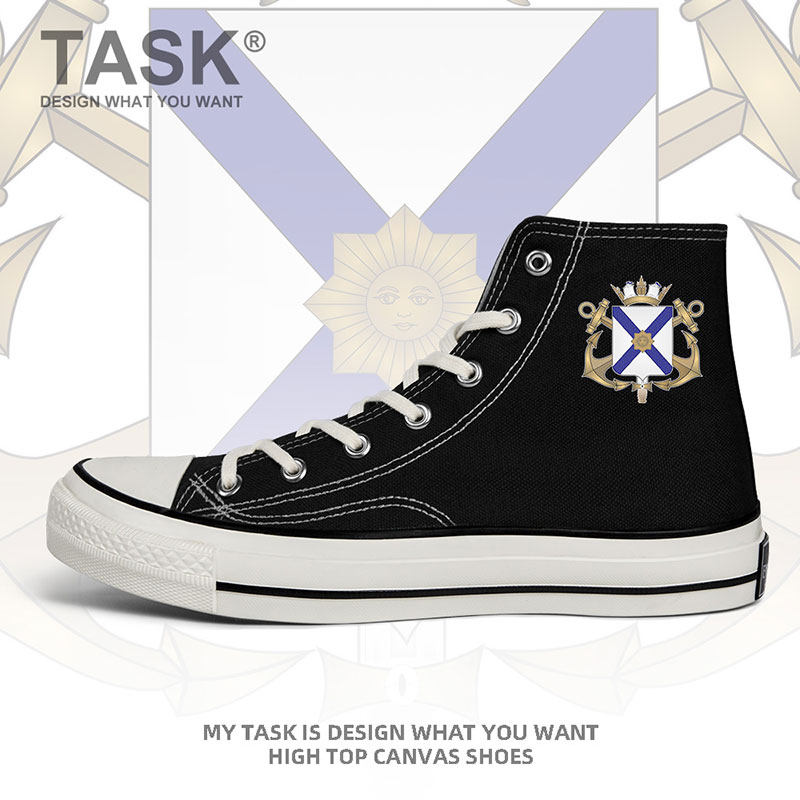 乌拉圭uruguay海军高帮帆布鞋男女保卫部队板鞋夏系带鞋子设 无界