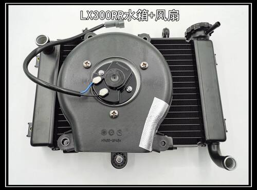 适用隆鑫无极摩托车LX300RR水箱LX300GS-A300RR水冷箱散热器 风扇