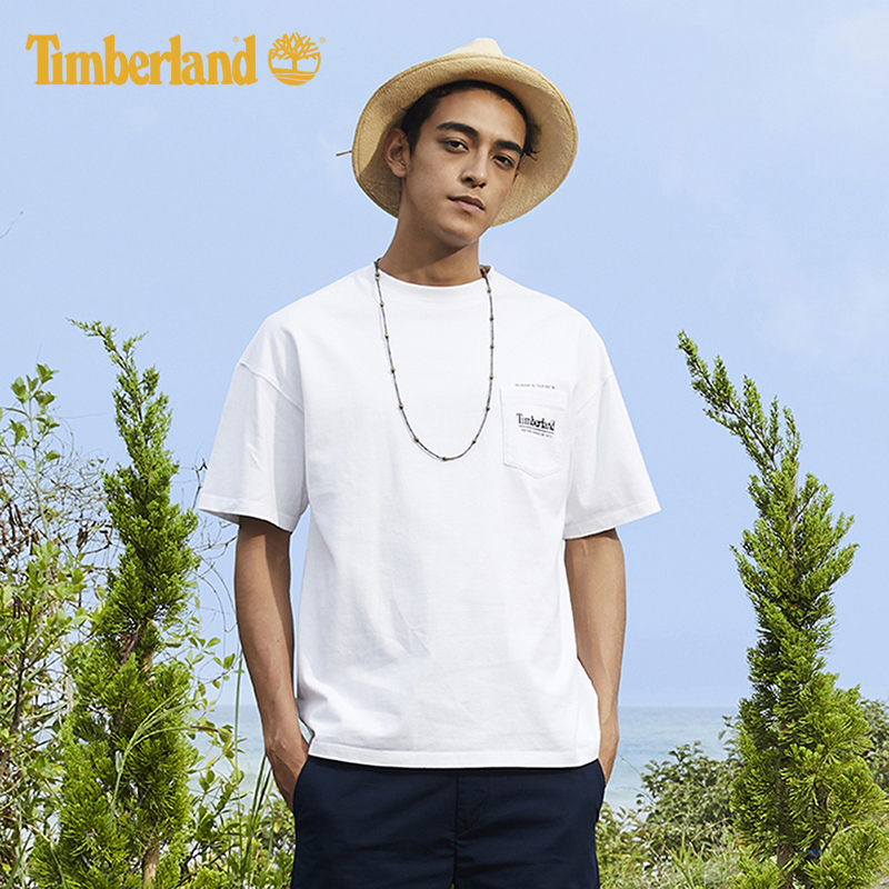 Timberland添柏岚男装19夏装新款圆领宽松短袖T恤|A1X66