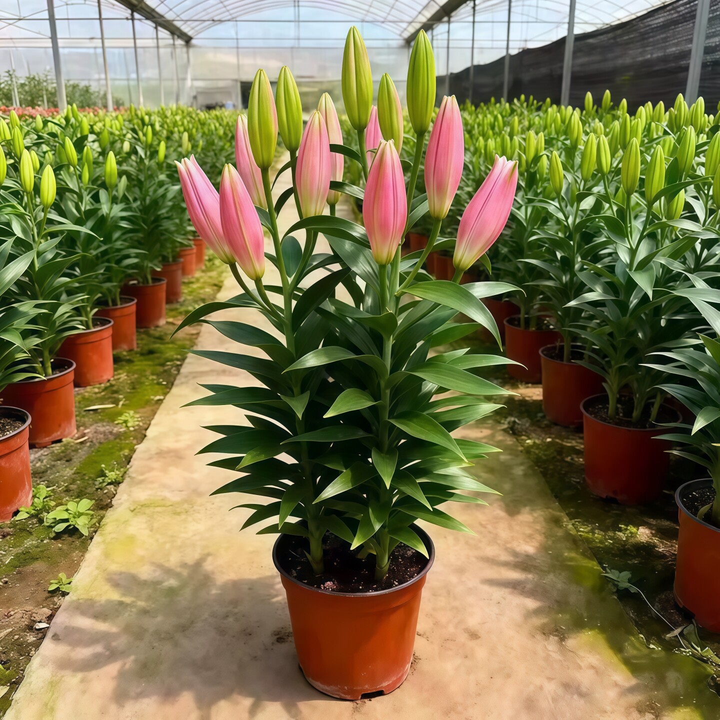 带花苞百合花盆栽室内浓香型花卉客厅香水百合鲜花植物阳台盆景花
