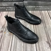 Mùa thu mới, giày cao gót đế bằng, giày đế xuồng đế xuồng phiên bản Hàn Quốc của Martin boot Spirit guys màu đỏ với giày thủy triều - Giay cao