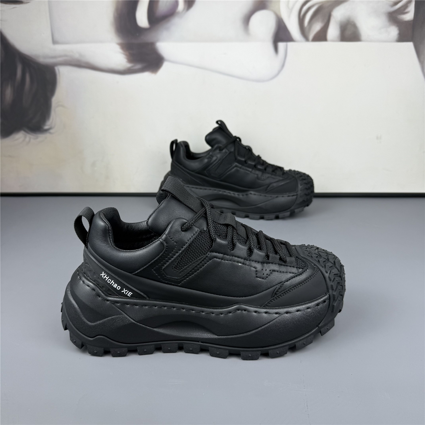 冬季新款时尚休闲鞋厚底保暖男鞋