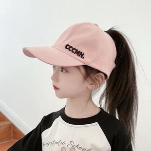 儿童棒球帽夏季洋气空顶女童鸭舌帽春秋宝宝遮阳帽女孩防晒太阳帽