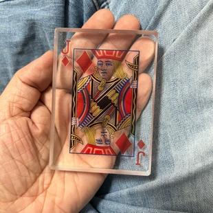 自选 侧面逼真各款 魔术道具透明冰牌 各种图案冰牌3.0魔术道具