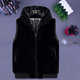 仿皮草水貂绒情侣连帽个性 秋冬季 毛绒坎肩马甲背心男装 保暖潮外套