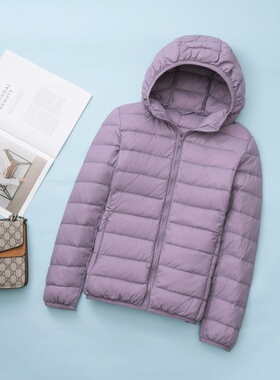 春秋白鸭绒2025新款轻薄羽绒服女短款轻便高端超薄小个子外套妈妈
