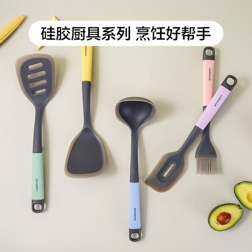 乐扣硅胶锅铲不粘锅炒菜铲子漏勺
