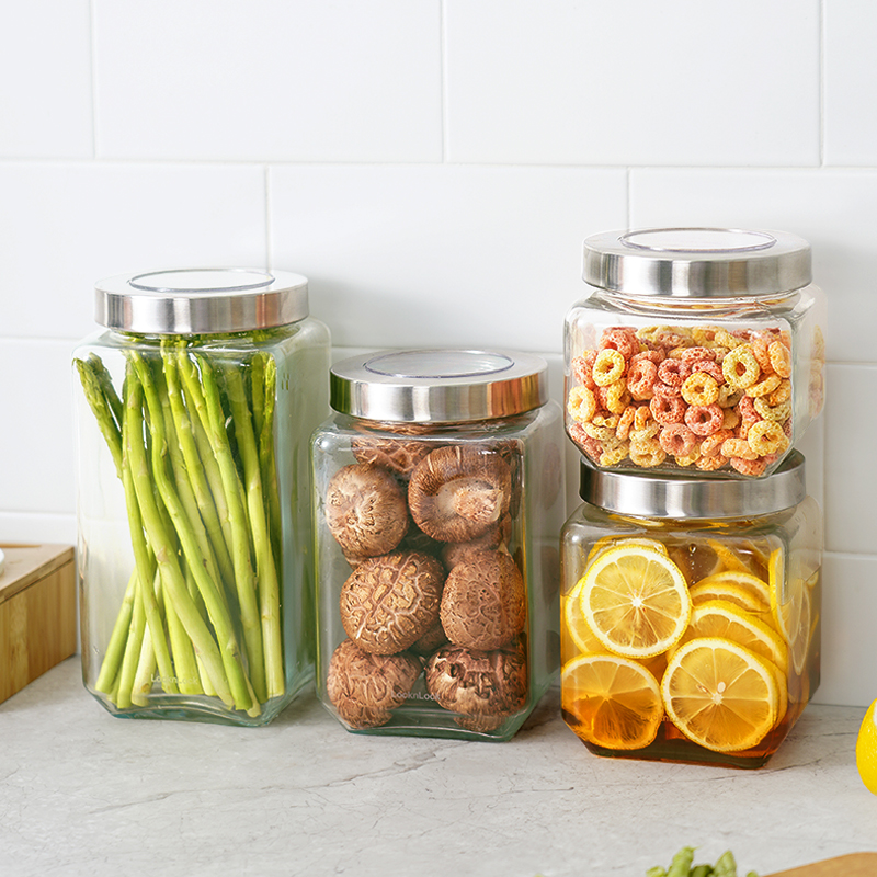 乐扣玻璃密封罐家用泡菜罐收纳罐