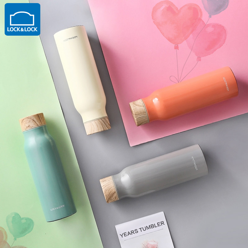 乐扣乐扣保温杯女士水杯316不锈钢简约便携大容量杯子定制学生男