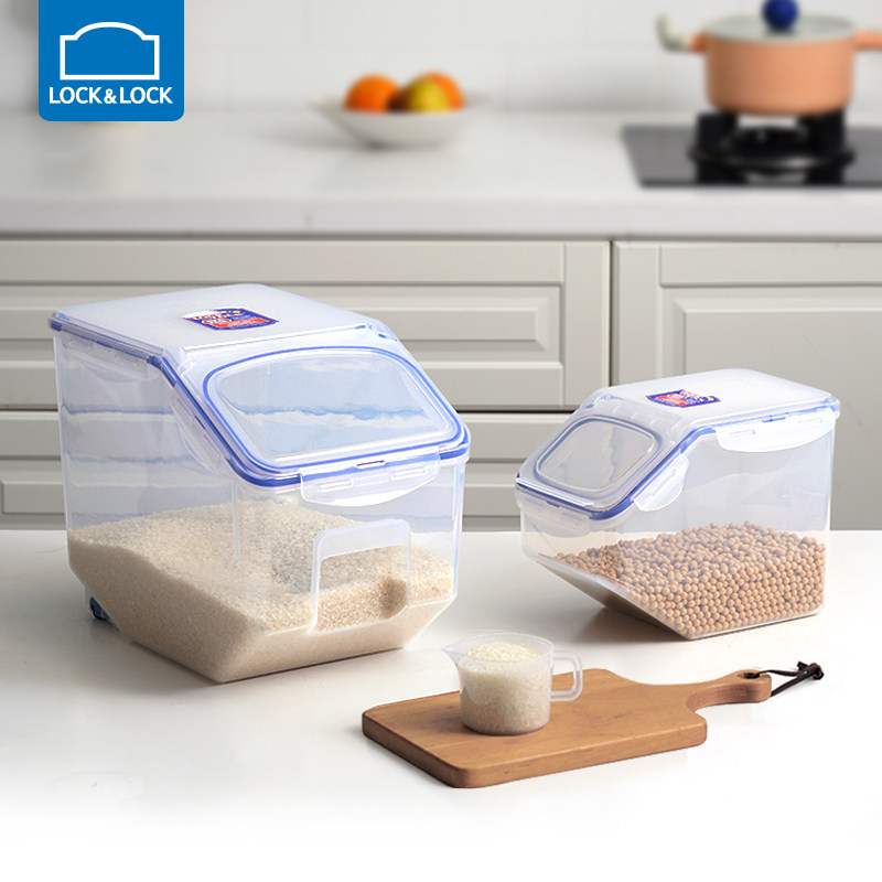乐扣乐扣米桶面粉储存罐防潮防虫密封家用储米箱装大米面粉收纳盒,餐饮具,保鲜盒,淘宝优惠券,粉丝福利购,淘宝优惠卷