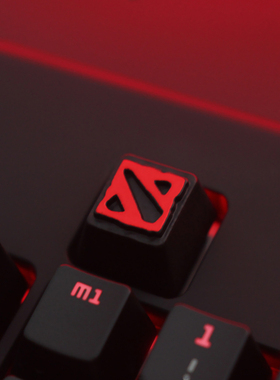 DOTA2刀塔游戏实物周边logo机械键盘锌铝合金属键帽按键TI9 键石