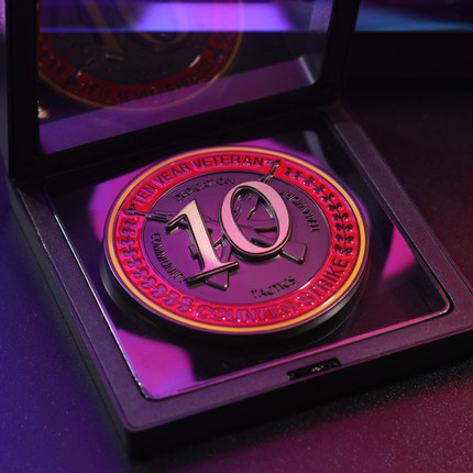 幽游社CSGO反恐精英全球攻势2.0游戏周边10年老兵合金纪念币徽章