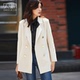 贝源2025春秋新款 米白色西装 上衣女小个子双排扣通勤休闲西服外套