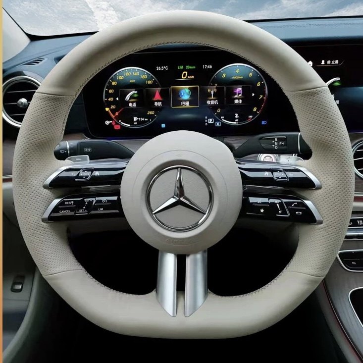 奔驰新C级C260L专用方向盘套C200E260E300S450E350el真皮手缝把套