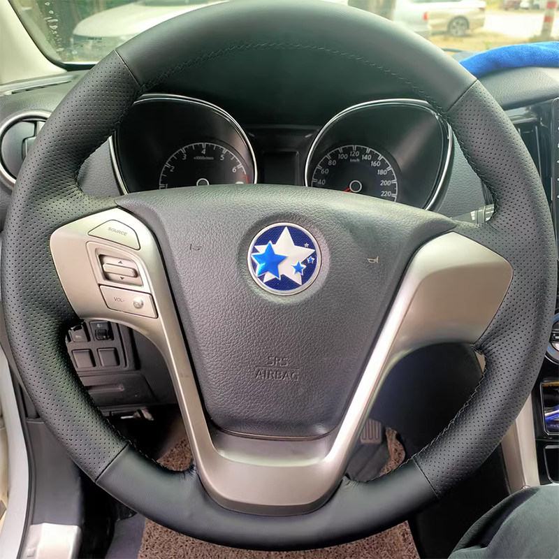 东风启辰T70方向盘套真皮晨风15款16年启辰T70X把套专用手缝全包
