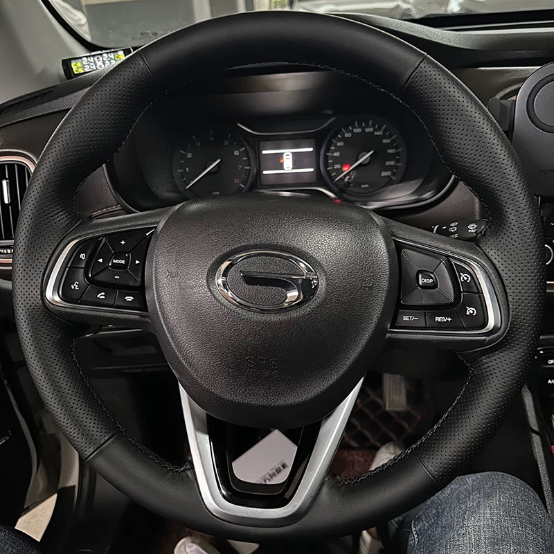 17-22款广汽传祺GS4/GS3/GA4方向盘套真皮把套手缝专用全包款内饰