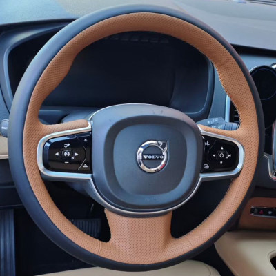 Volvo专用xc60/xc70/s60/s90/xc40ex30em90方向盘套真皮手缝把套