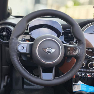 新款迷你MINICOOPER MINIJCWACEMAN经典派纳帕真皮手缝方向盘套