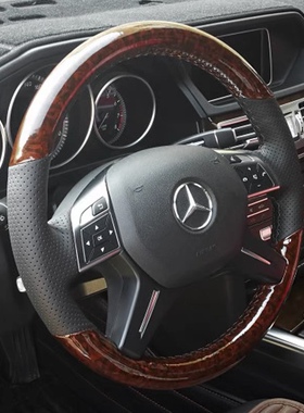 奔驰老款C级ML350 s300 s350 e260l GL400专用手缝真皮方向盘把套