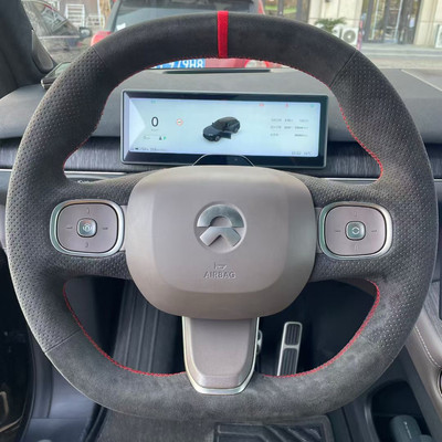 蔚来ET5TES8ES6ET9ET7EC6EC7手缝翻毛皮纳帕真皮方向盘套