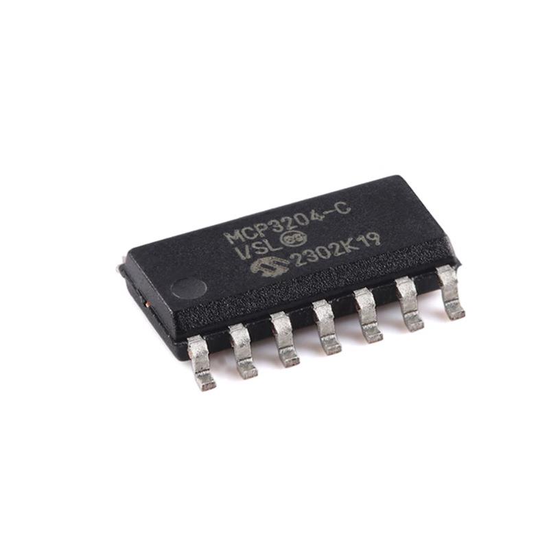 原装正品 MCP3204T-CI/SL SOP-14 12位四通道A/D转换器芯片