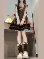 Autumn and winter outfits: Layering vest dresses, two-piece sets, strappy dresses, small flying sleeves, flower bud dresses, women's puff cake dresses thumbnail 7
