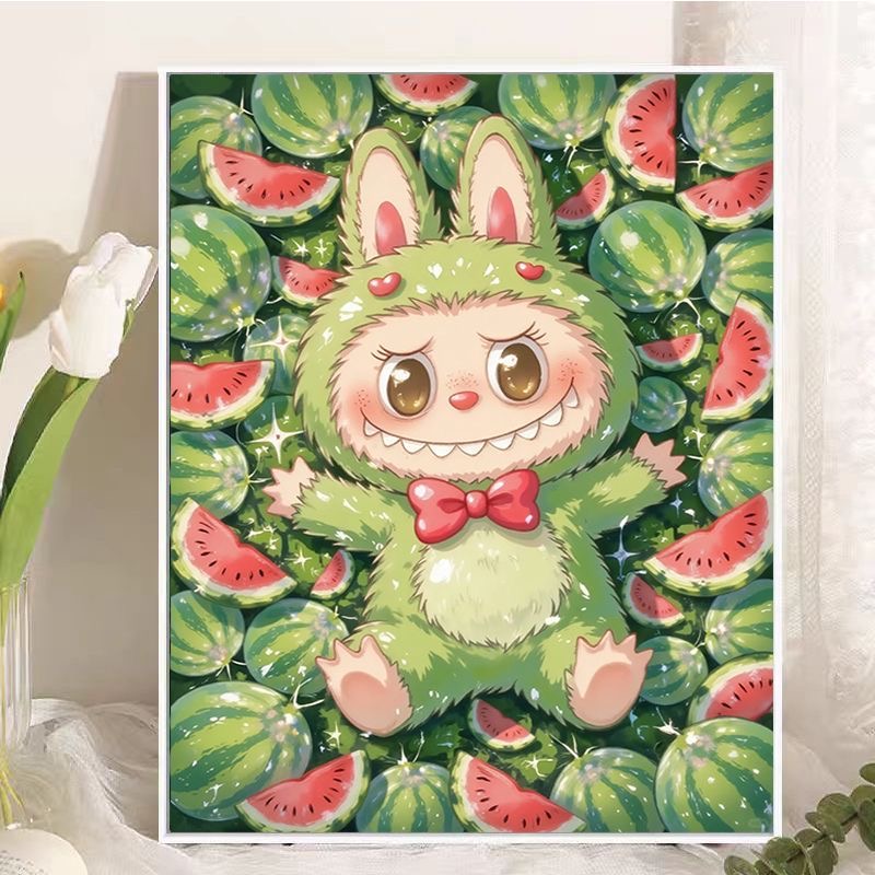 卡通拉布布西瓜钻石画2025新款
