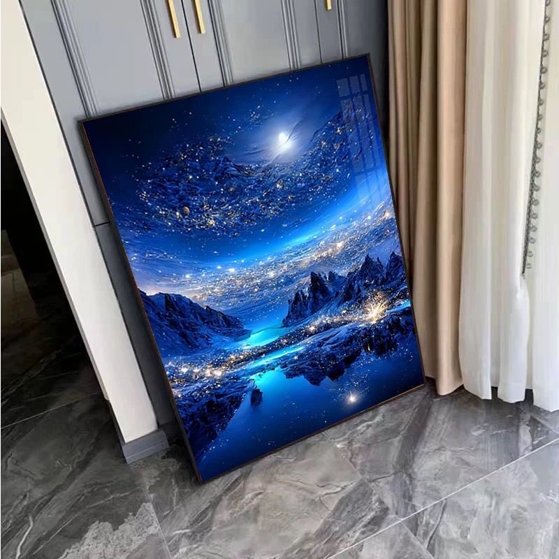 雪山星空钻石画满钻新款