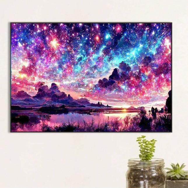 钻石画满钻新款唯美星空十字绣