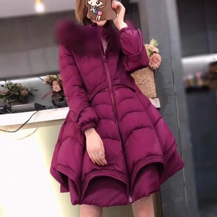 2025冬季新款裙摆式羽绒服气质减龄收腰显瘦保暖中长款9812