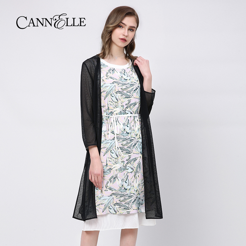 Cannelle晴迷桂莉黑色开衫外套