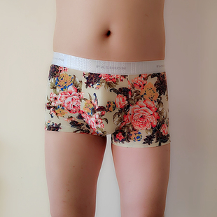 弹力内裤 夏季 四条男士 不是纯棉莫代尔四角裤 超薄 冰丝内裤 男式