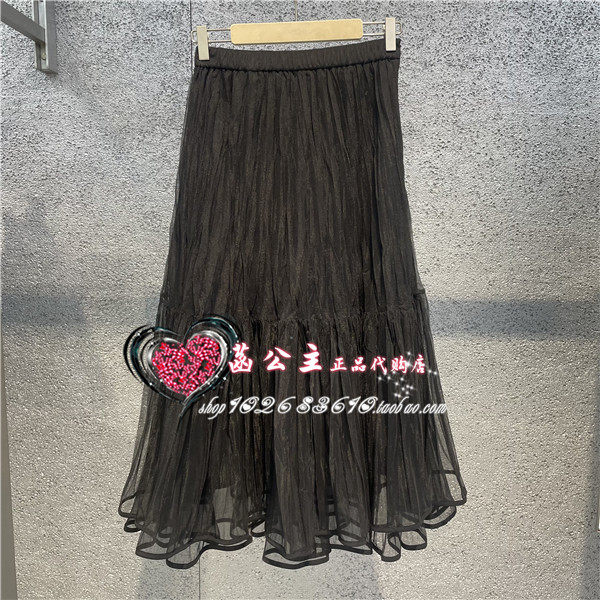 A1GFE1216太平鸟女装2024春专柜正品气质网纱裙A1GFE121689