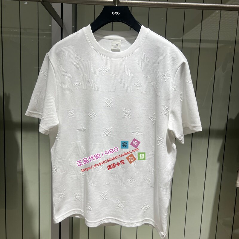 GXG男装 专柜正品2026夏新款 圆领短袖T恤G26X442075T00-499