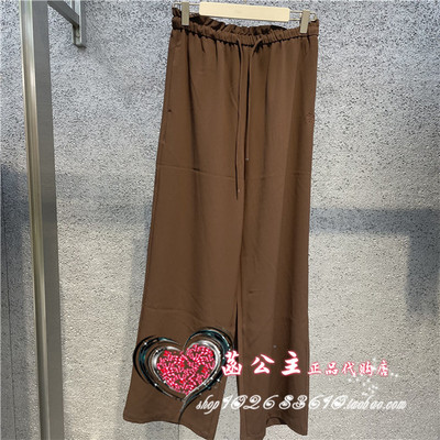A1GBE1506太平鸟女装2024春专柜正品系带垂感裤A1GBE150677