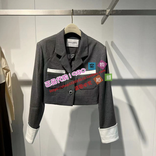 A1BAC344486撞色短西装 A1BAC3444正品 女款 现太平鸟2022秋季