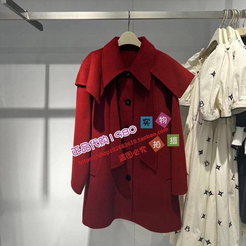 A1AAC439516优雅斗篷双面呢大衣