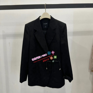 A1BAD3302太平鸟女装2023秋专柜正品新中式提花西装A1BAD330289