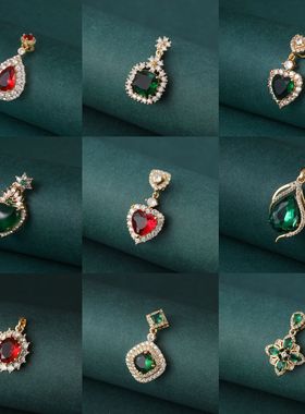 韩国韩版微镶锆石吊坠镀金保色珠宝项链饰品配件小众设计高级感