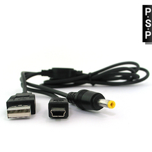 二合一 USB数据线 PSPe1000 充电器数据线 2000 索尼psp3000 1000